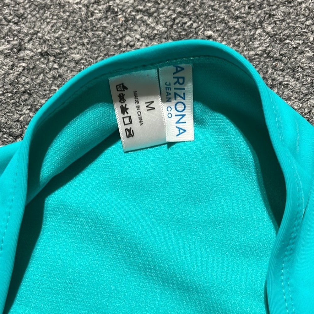 Nwt Arizona swim bottoms green/blue color. Small mark as pictured - Picture 4 of 4